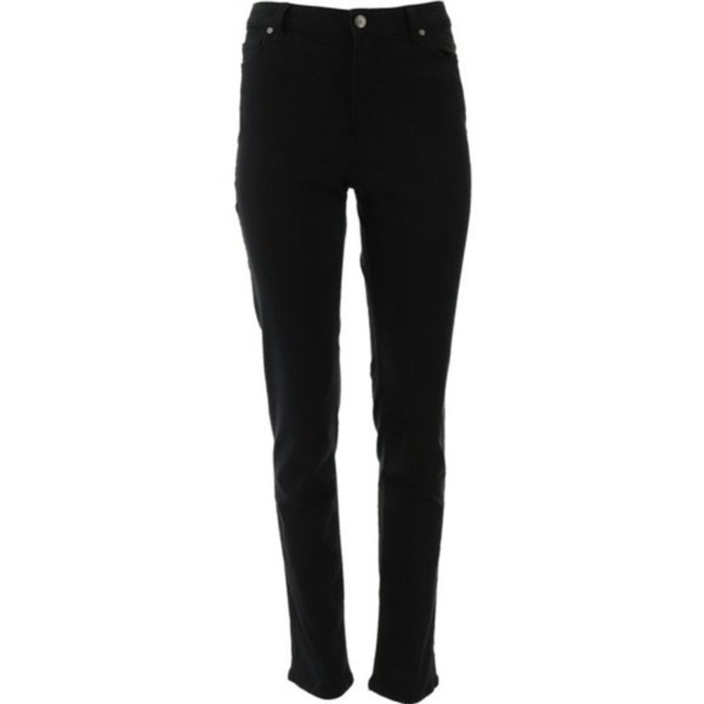 Dennis Basso Stretch Twill 5 Pocket Straight Leg Jeans Black